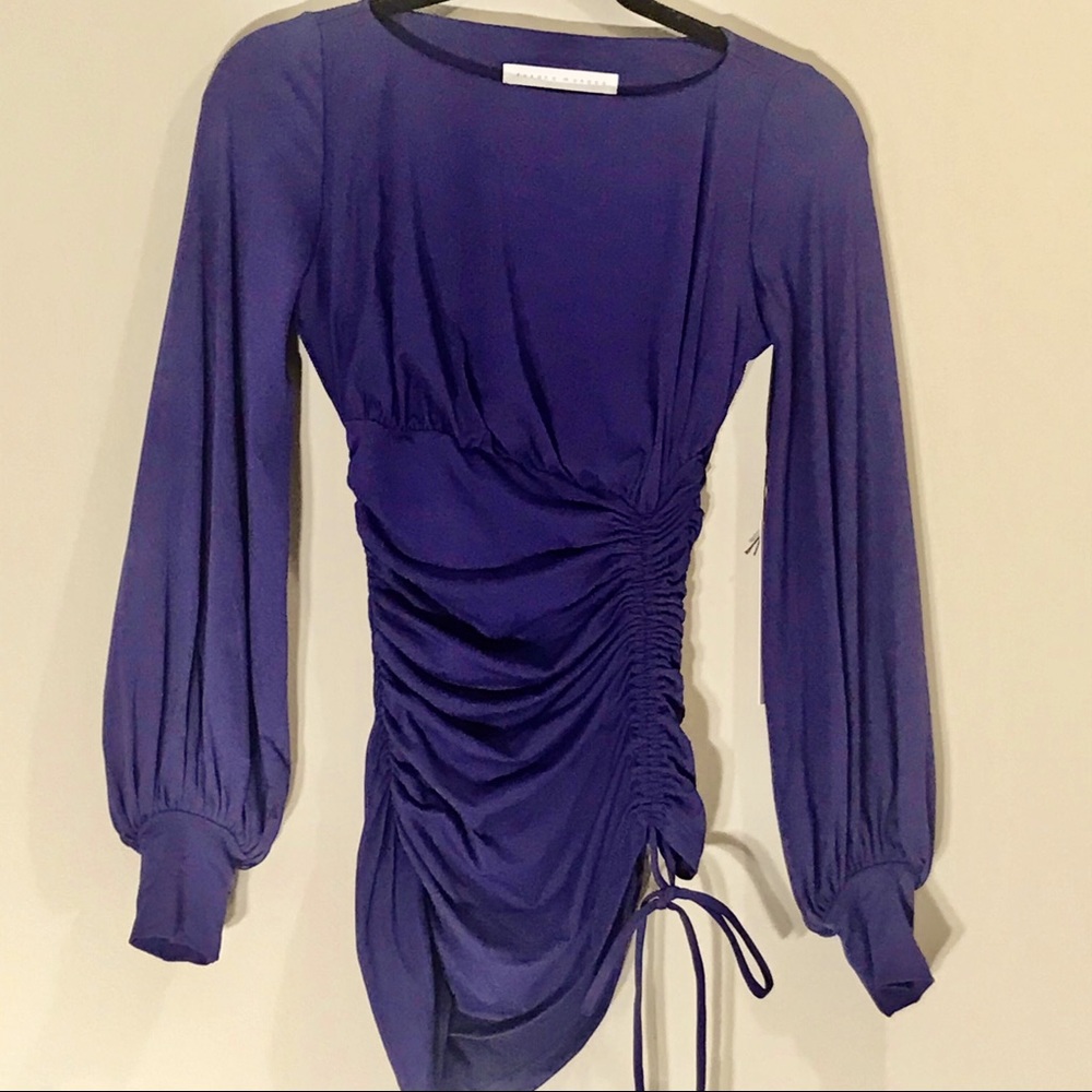 Susana Monaco Ruched Bodycon Long Sleeve  Dress